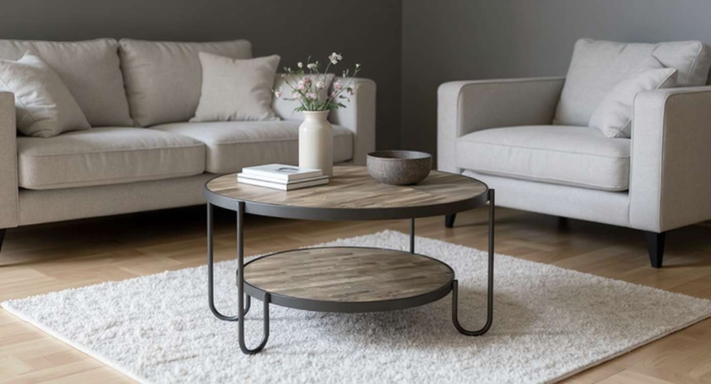Doppio 2-Level Coffee Table Umbra Grey by MySons